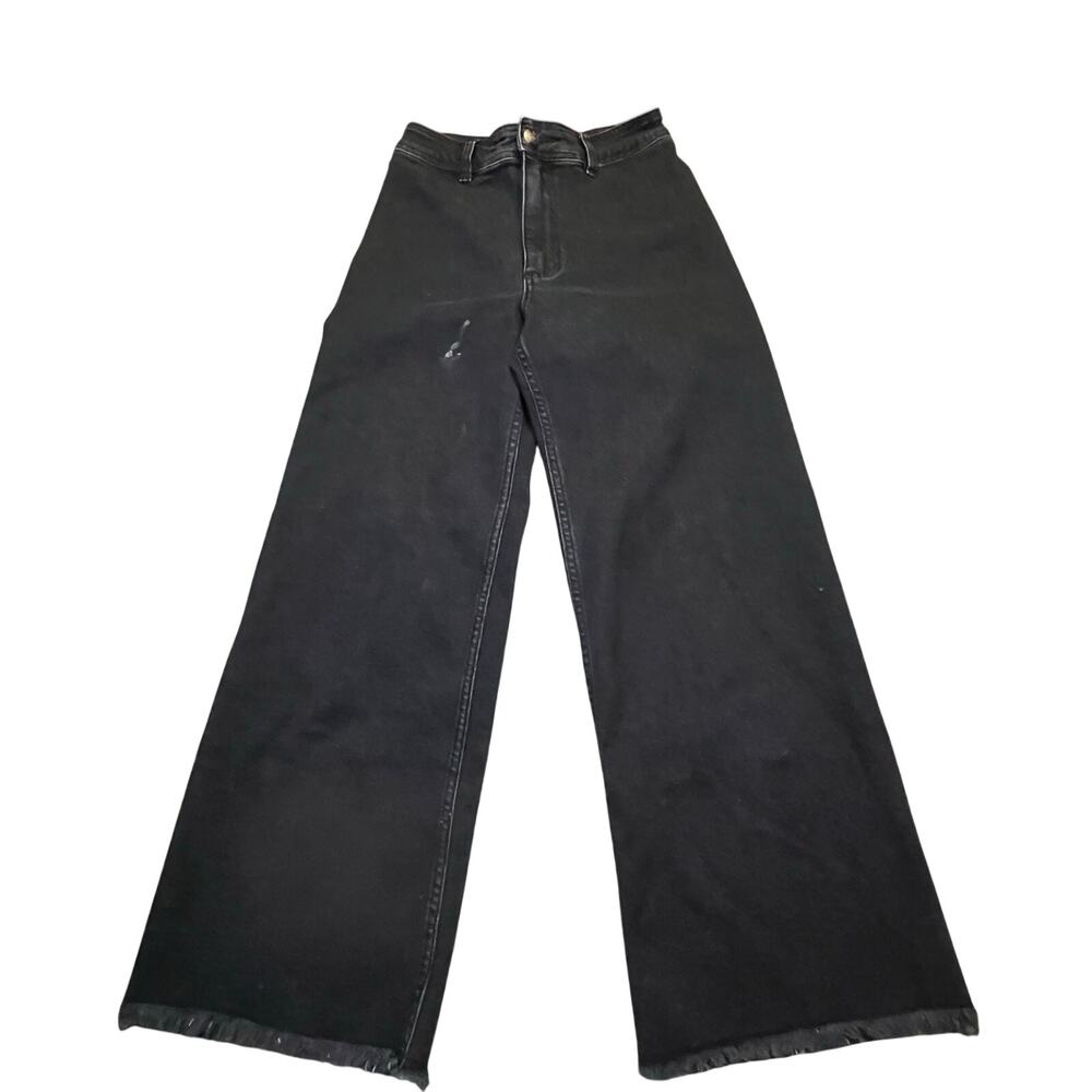 Billabong Women’s Size 26 Black High Rise Raw‎ Hem Jeans Surf Skate Core Baggy